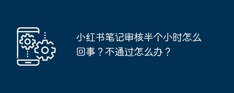 2024年小红书笔记审核半个小时怎么回事？不通过怎么办？