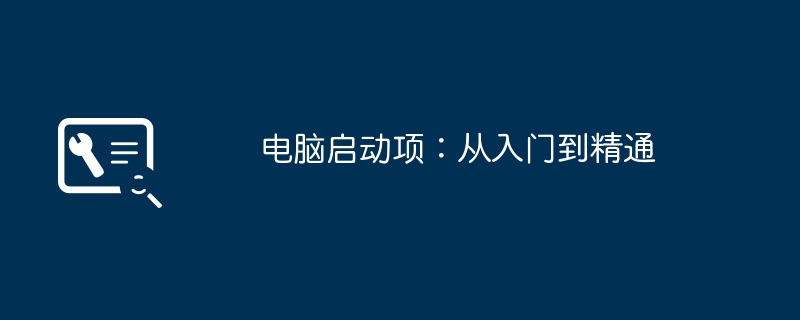 2024年电脑启动项：从入门到精通