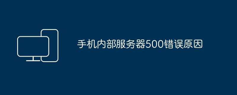 2024年手机内部服务器500错误原因