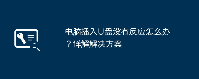 2024年电脑插入U盘没有反应怎么办？详解解决方案