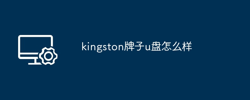 2024年kingston牌子u盘怎么样