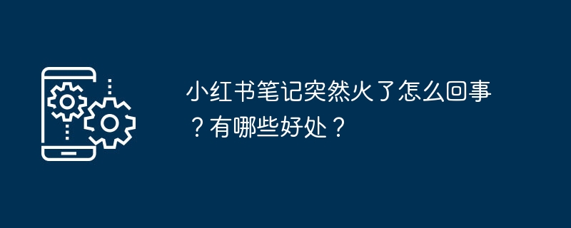 2024年小红书笔记突然火了怎么回事？有哪些好处？