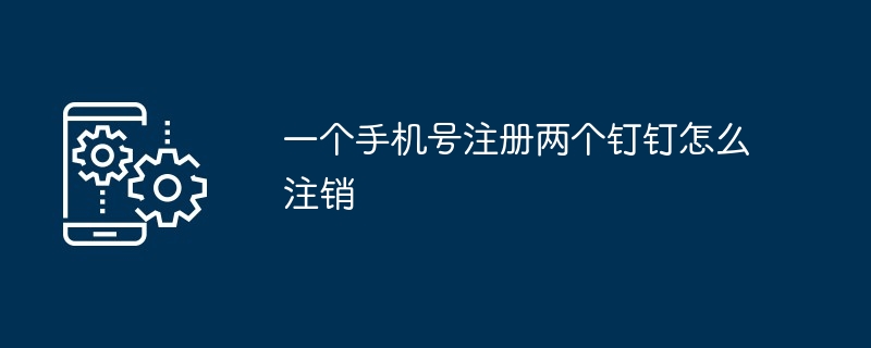 2024年一个手机号注册两个钉钉怎么注销