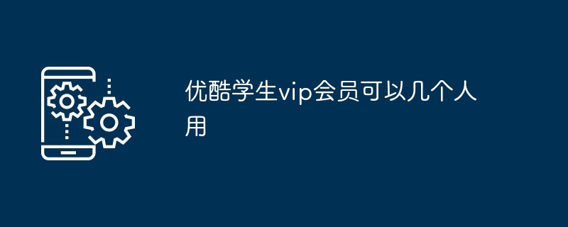 2024年优酷学生vip会员可以几个人用