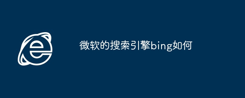 2024年微软的搜索引擎bing如何