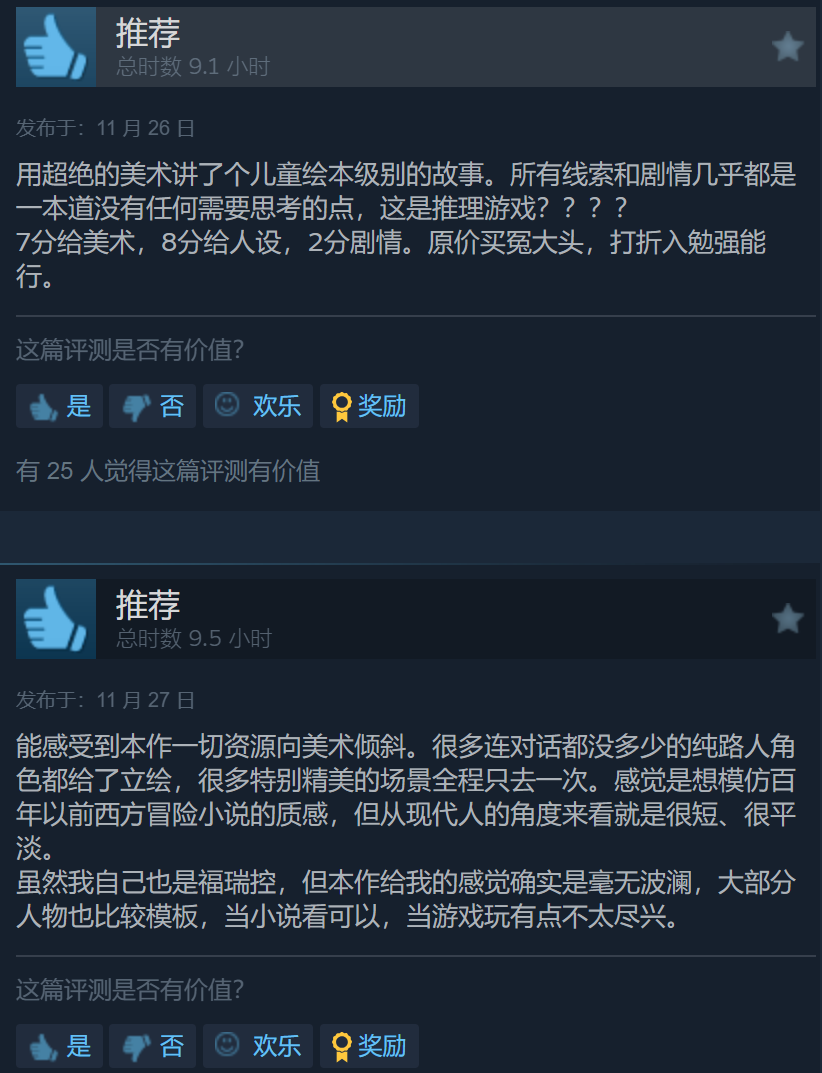 2024年《水银疗养院》特别好评 Steam特惠61.2元