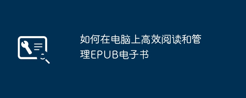 2024年如何在电脑上高效阅读和管理EPUB电子书