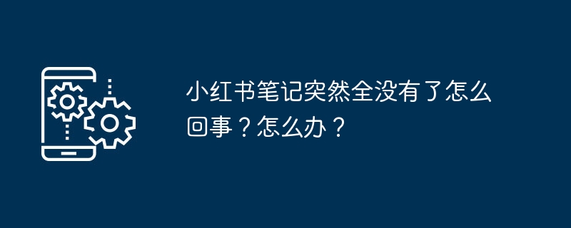 2024年小红书笔记突然全没有了怎么回事？怎么办？