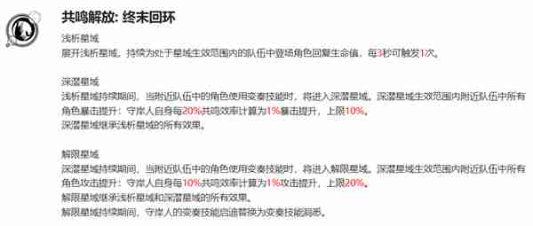 2024年《鸣潮》1.3限定角色守岸人技能加点指南