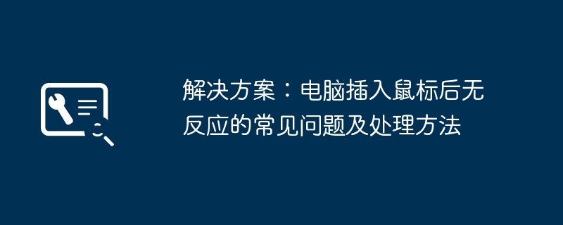 2024年解决方案：电脑插入鼠标后无反应的常见问题及处理方法