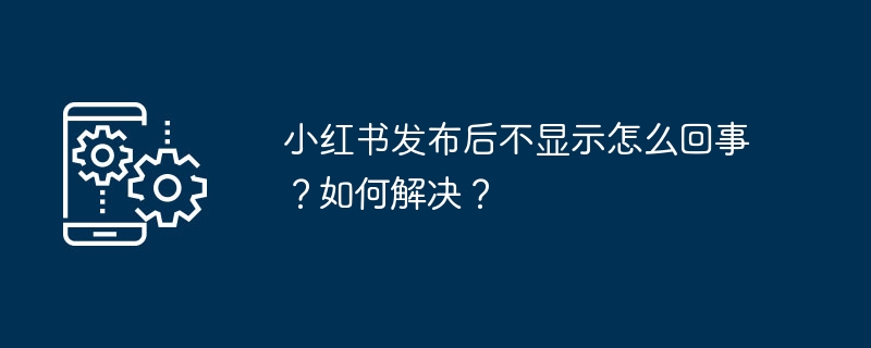 2024年小红书发布后不显示怎么回事？如何解决？