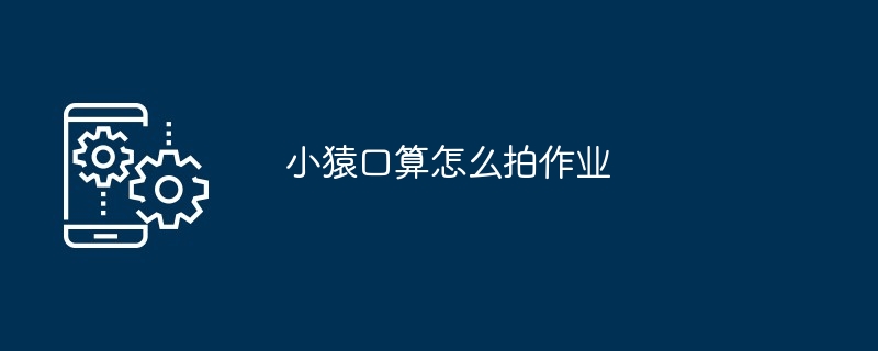 2024年小猿口算怎么拍作业