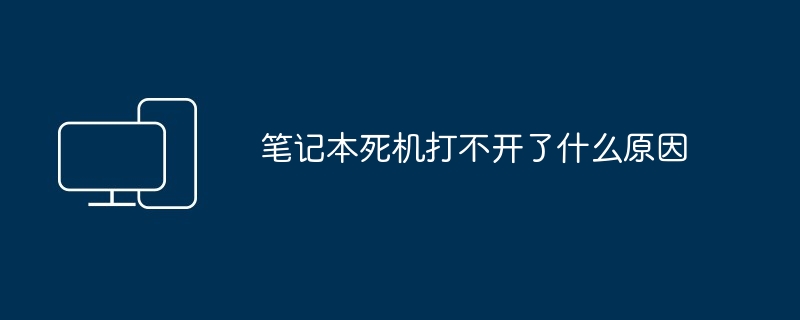 2024年笔记本死机打不开了什么原因