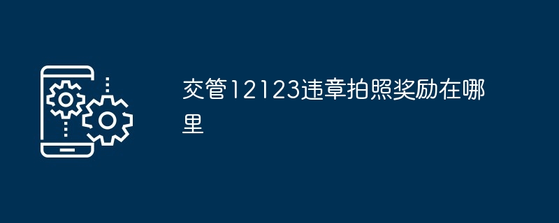 2024年交管12123违章拍照奖励在哪里