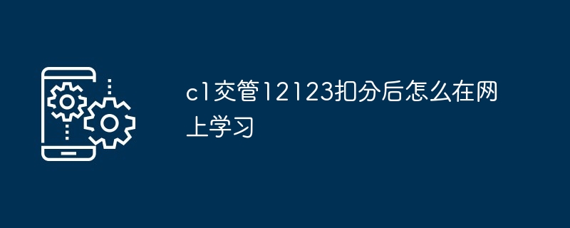 2024年c1交管12123扣分后怎么在网上学习