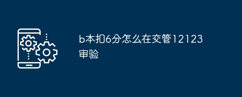 2024年b本扣6分怎么在交管12123审验