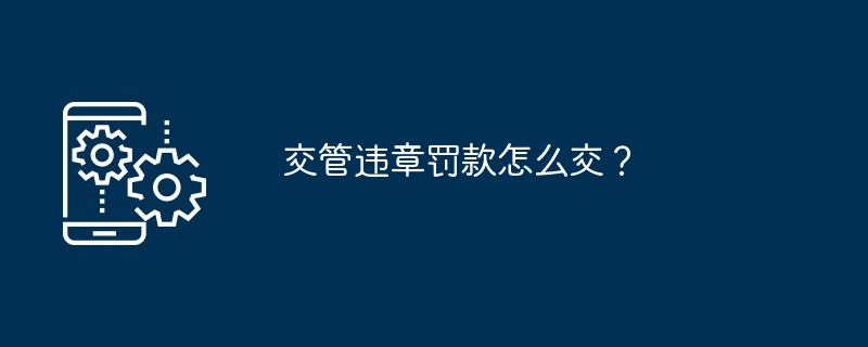 2024年交管违章罚款怎么交？