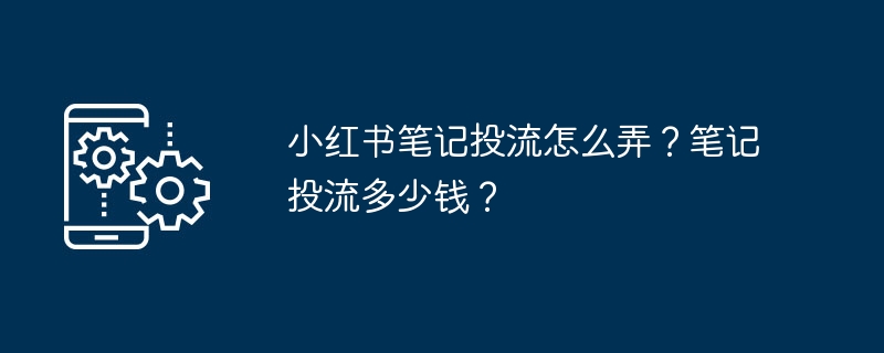 2024年小红书笔记投流怎么弄？笔记投流多少钱？