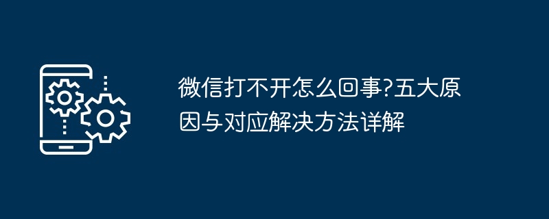 2024年微信打不开怎么回事?五大原因与对应解决方法详解