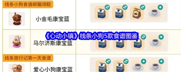 2024年心动小镇线条小狗食谱怎么做  心动小镇线条小狗5款食谱图鉴