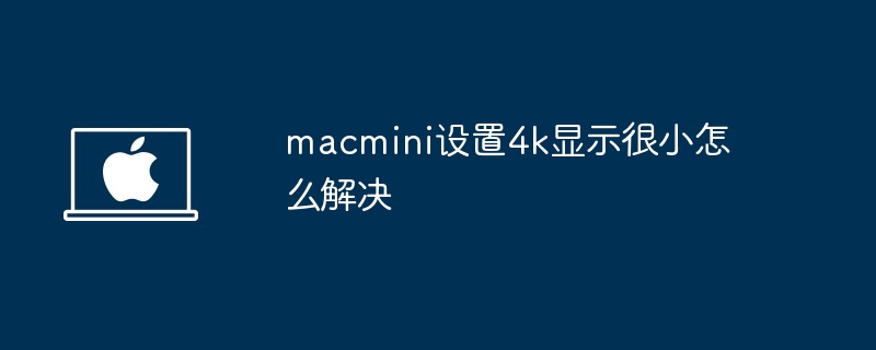 2024年macmini设置4k显示很小怎么解决