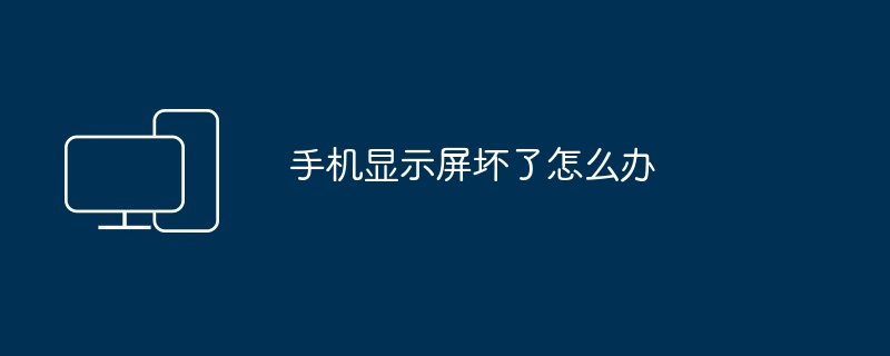 2024年手机显示屏坏了怎么办