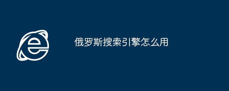 2024年俄罗斯搜索引擎怎么用