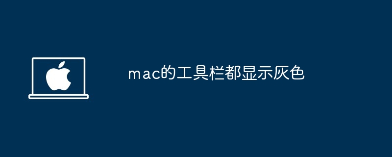 2024年mac的工具栏都显示灰色